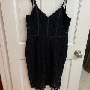 Express Black Lace Size 8 Midi Dress